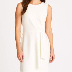 Calvin Klein Dress A-Line Cream Spring Summer Office Professional Workwear Sz 8